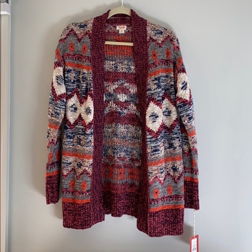 NWT Fall Colors Patterned Cardigan